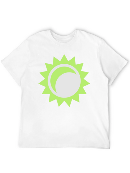 Trendy Black T-Shirt with Sun Graphic