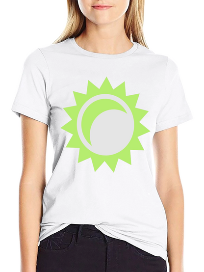 Trendy Black T-Shirt with Sun Graphic