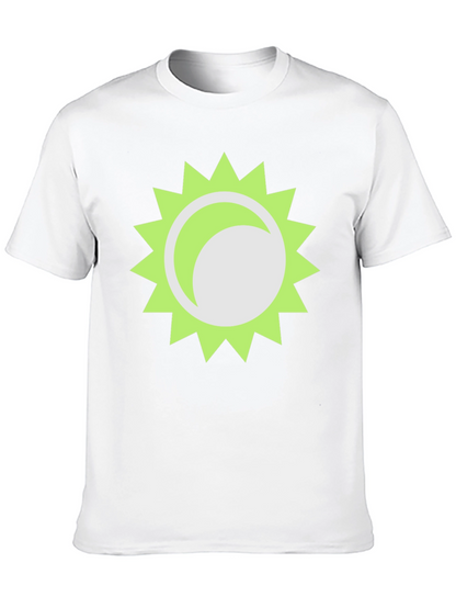 Trendy Black T-Shirt with Sun Graphic