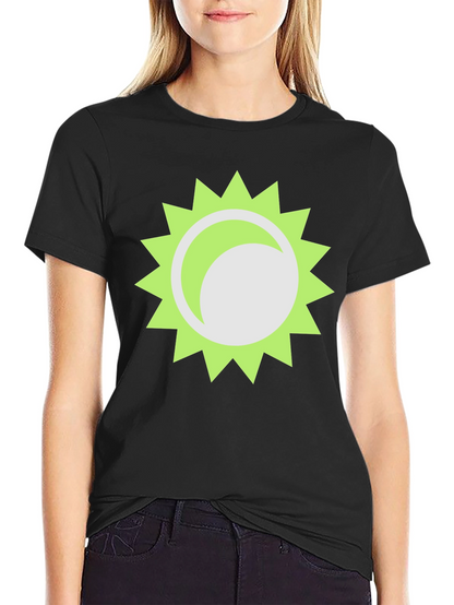 Trendy Black T-Shirt with Sun Graphic