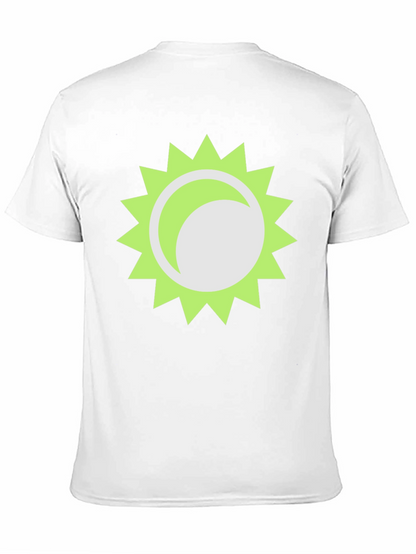Trendy Black T-Shirt with Sun Graphic