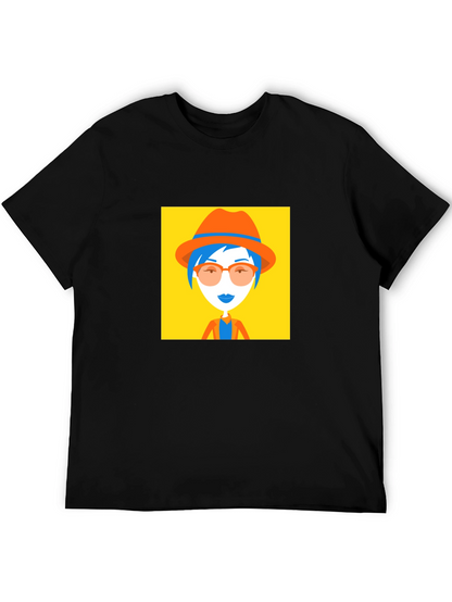 Funky Graphic Tee - Woman in Hat Design