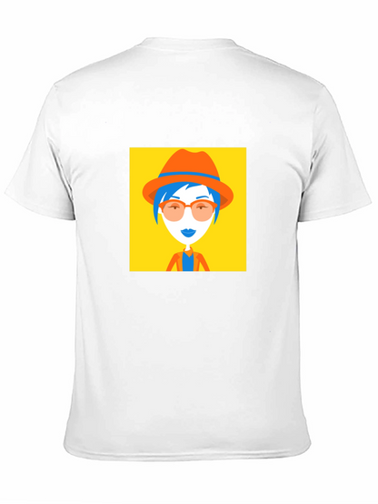 Funky Graphic Tee - Woman in Hat Design