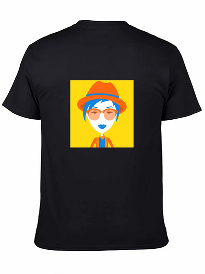 Funky Graphic Tee - Woman in Hat Design