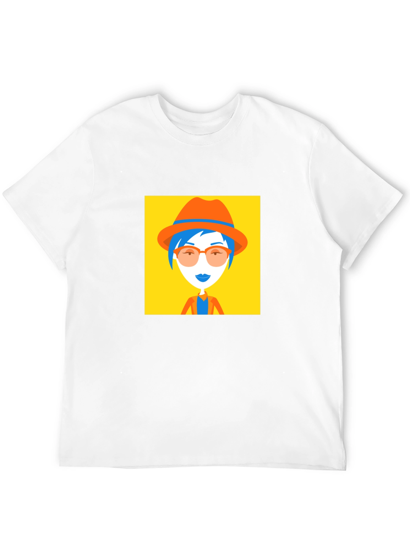 Funky Graphic Tee - Woman in Hat Design
