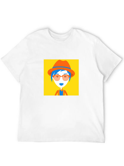 Funky Graphic Tee - Woman in Hat Design