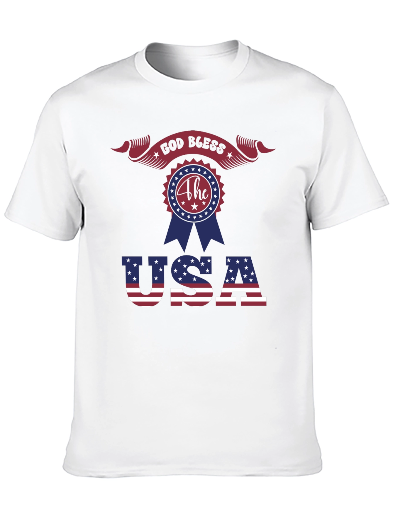 Patriotic God Bless USA Graphic T-Shirt
