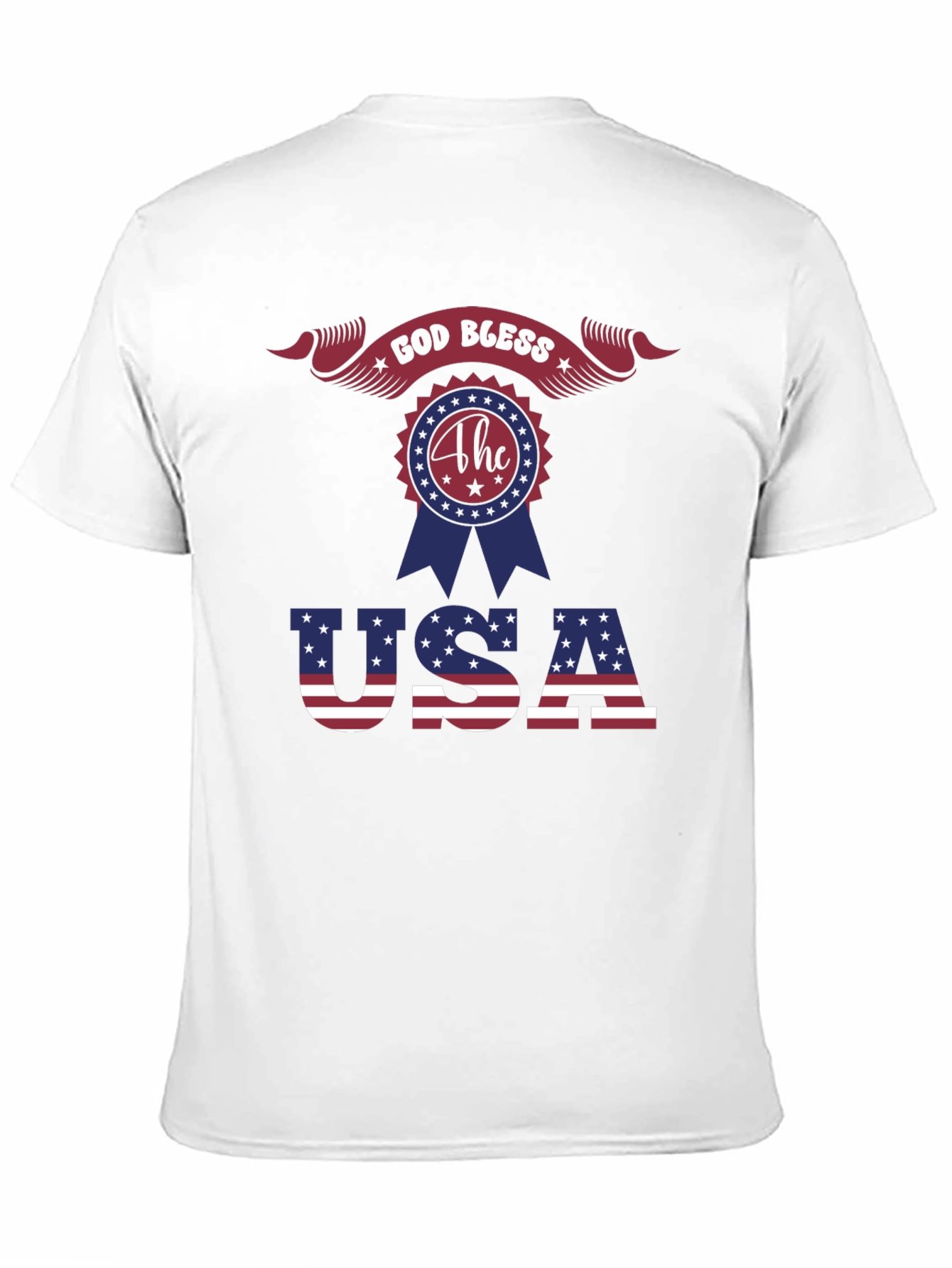 Patriotic God Bless USA Graphic T-Shirt