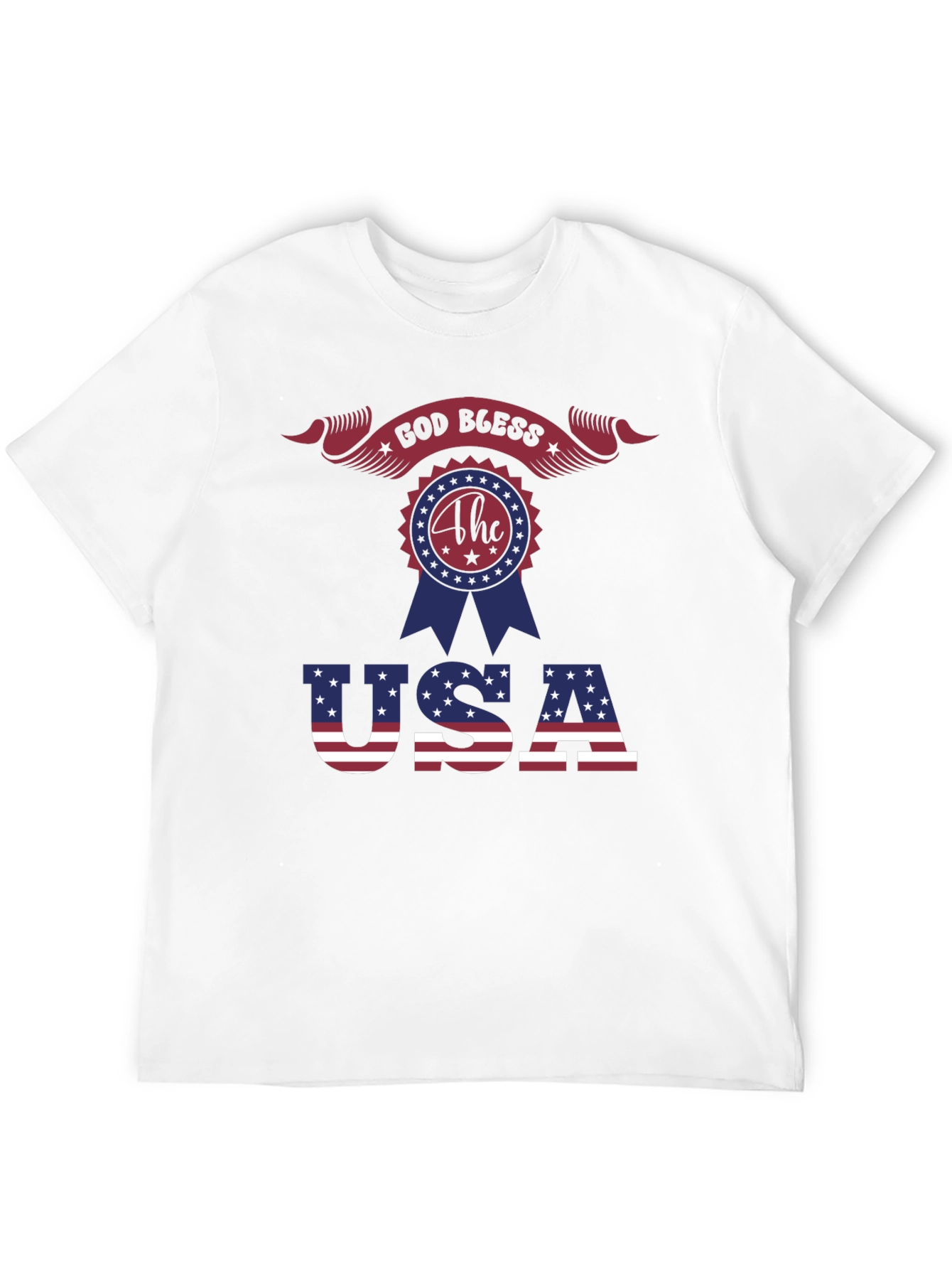 Patriotic God Bless USA Graphic T-Shirt