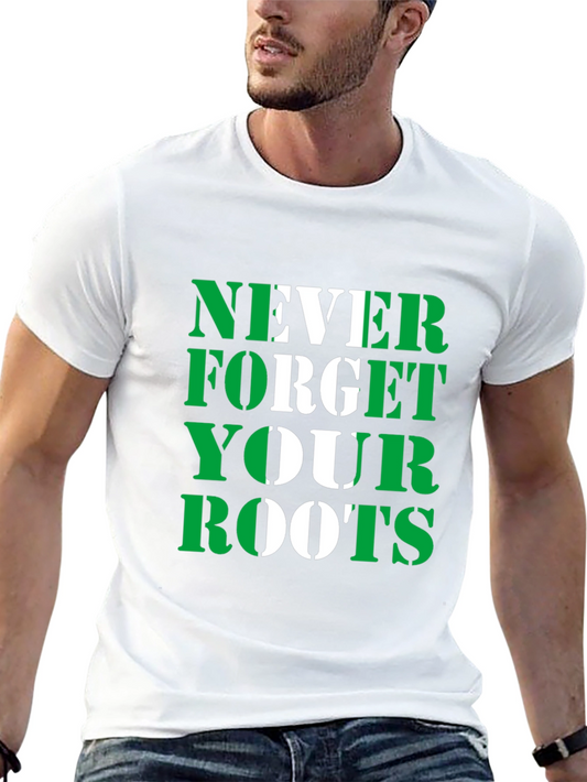 Never Forget Your Roots Graphic Tee - Black T-Shirt