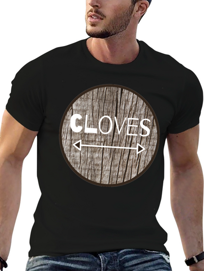 Cloves Direction Wood Design T-Shirt