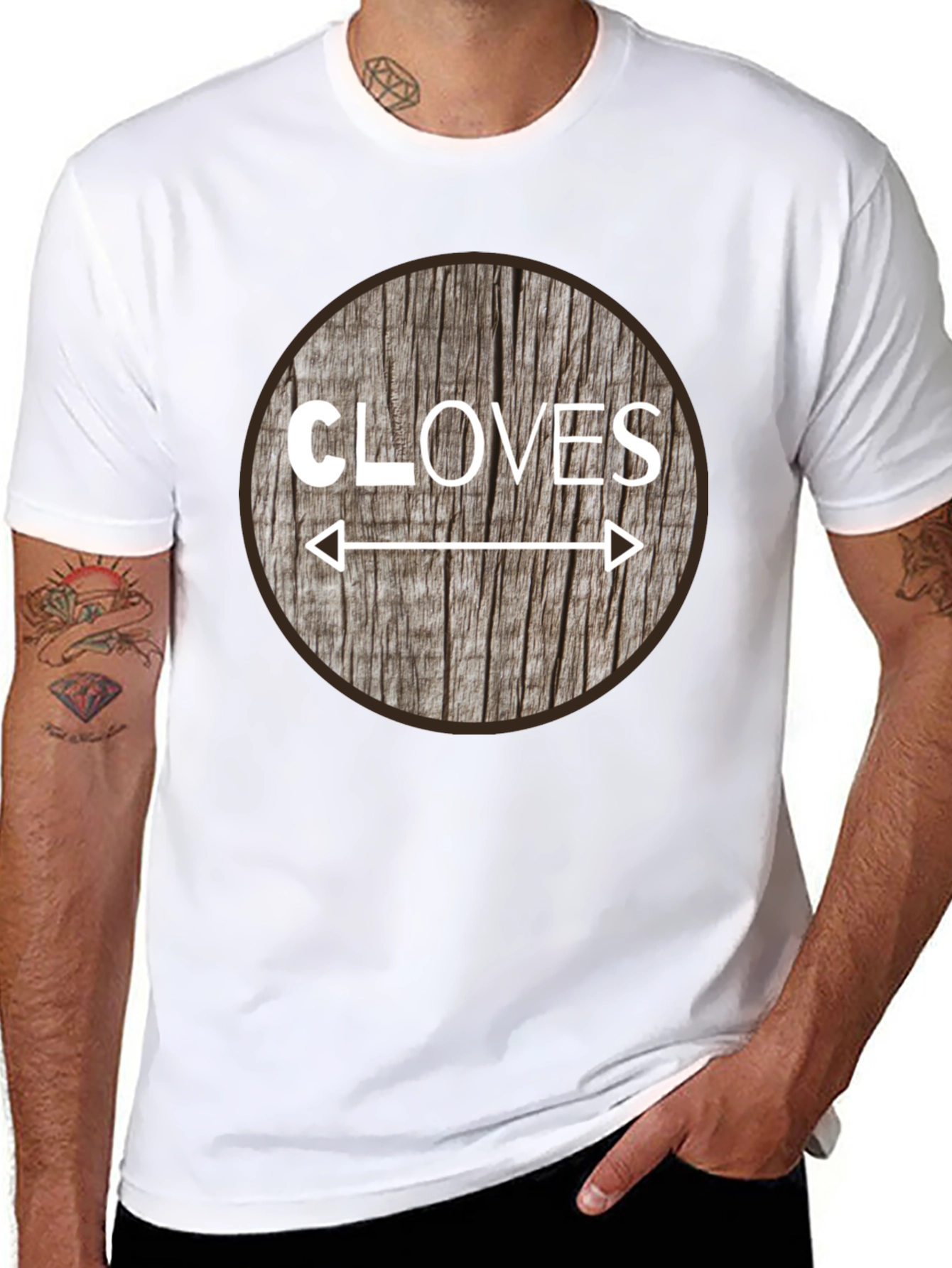 Cloves Direction Wood Design T-Shirt
