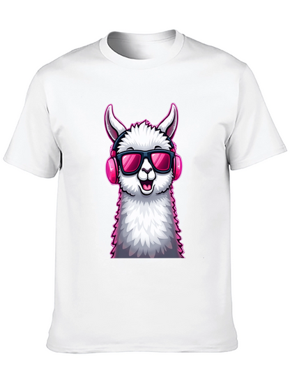Cool Llama Graphic Tee - Black Cotton T-Shirt