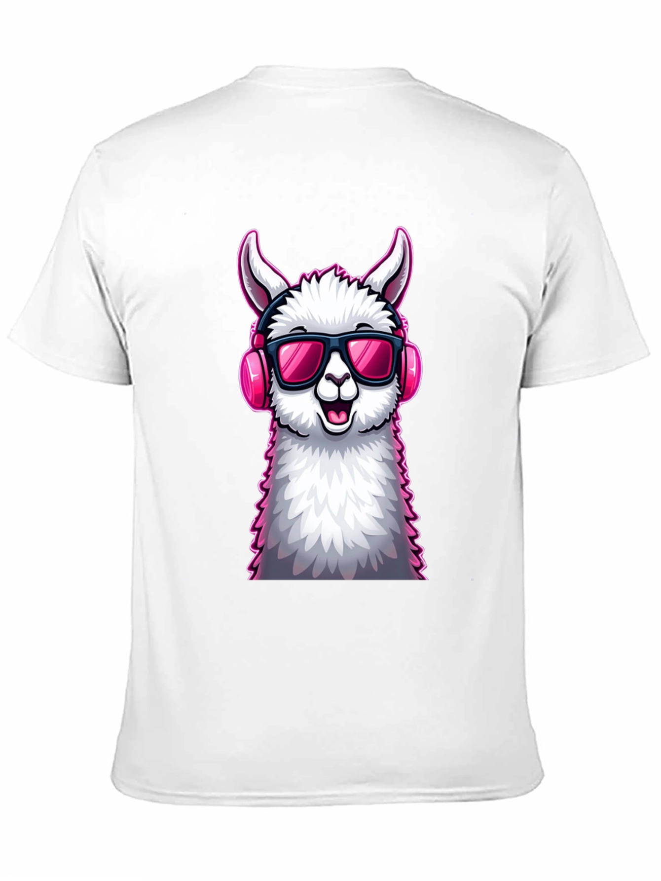 Cool Llama Graphic Tee - Black Cotton T-Shirt