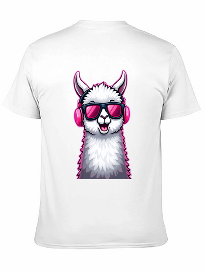 Cool Llama Graphic Tee - Black Cotton T-Shirt