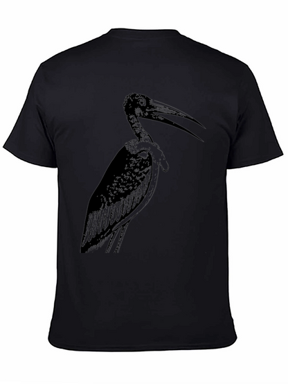 Stork Graphic Tee - Stylish Black Cotton T-Shirt