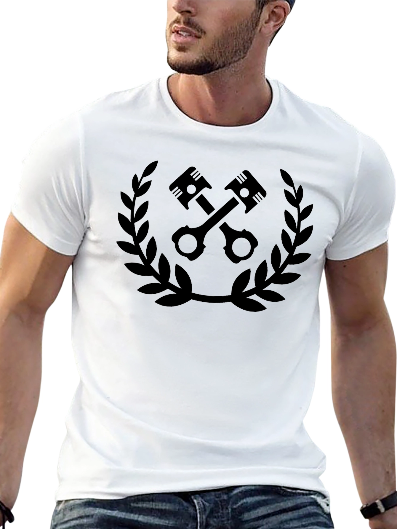 Piston Laurel Wreath Graphic T-Shirt - Black