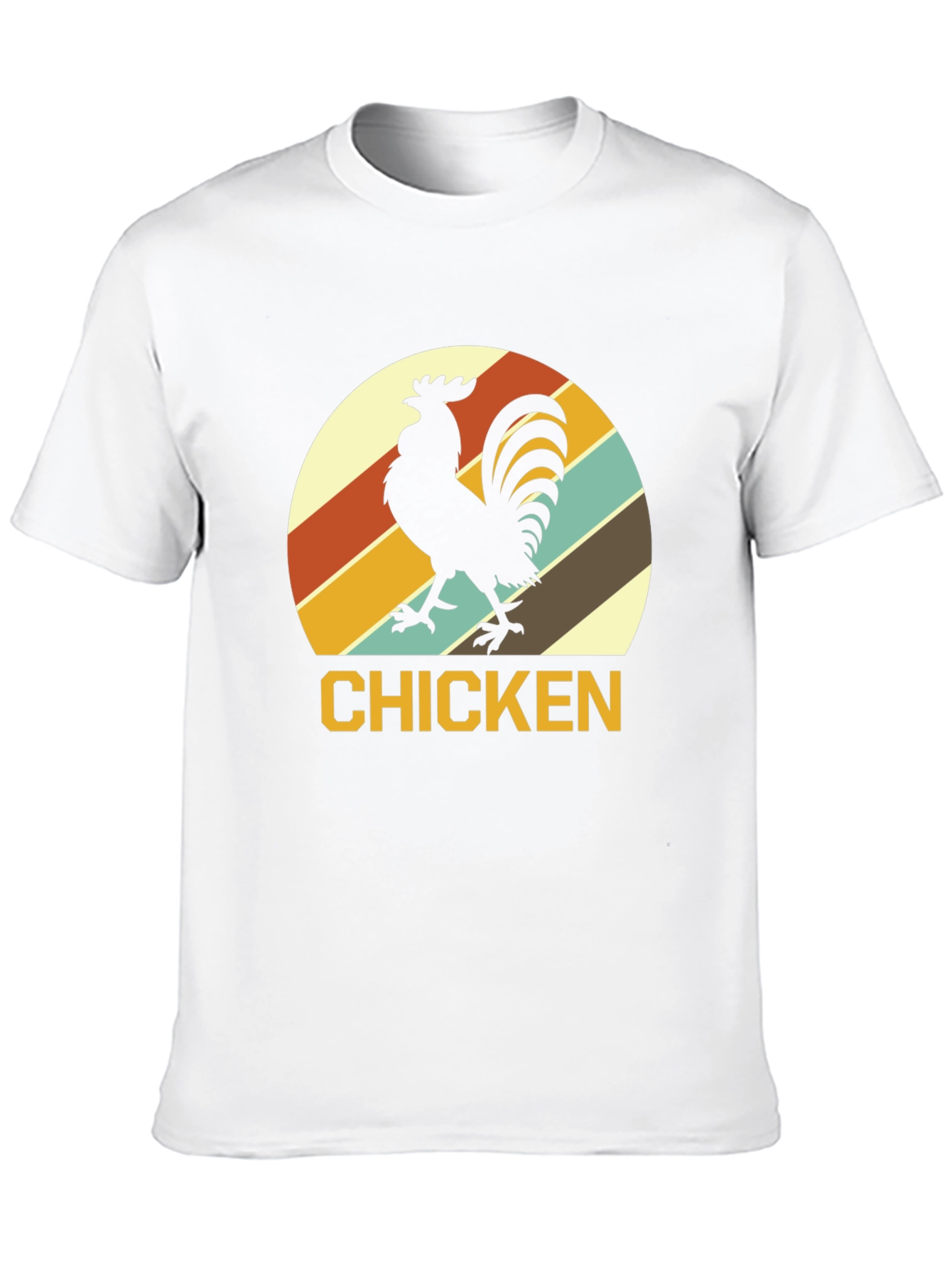 Retro Chicken Graphic T-Shirt - Black