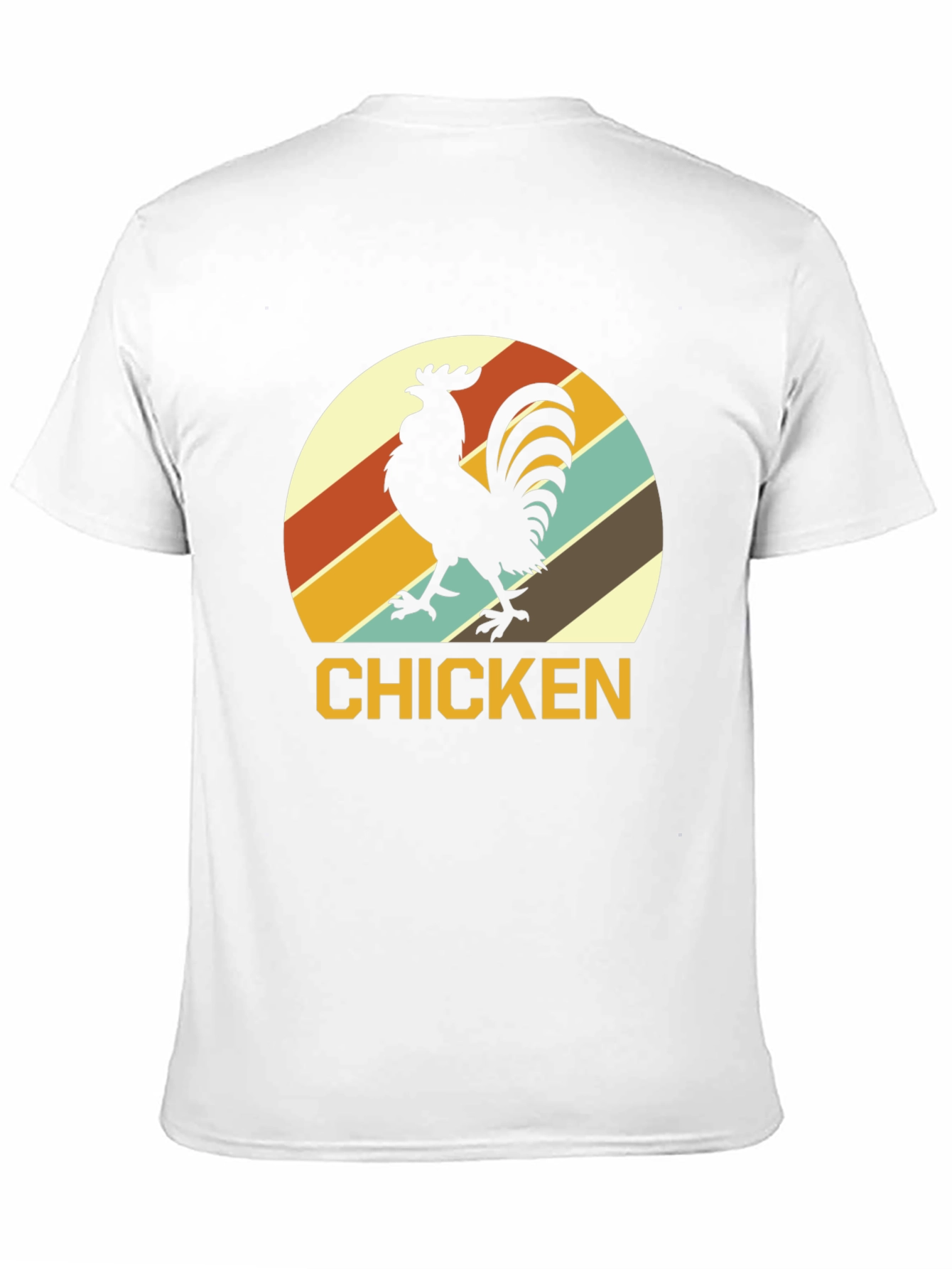 Retro Chicken Graphic T-Shirt - Black