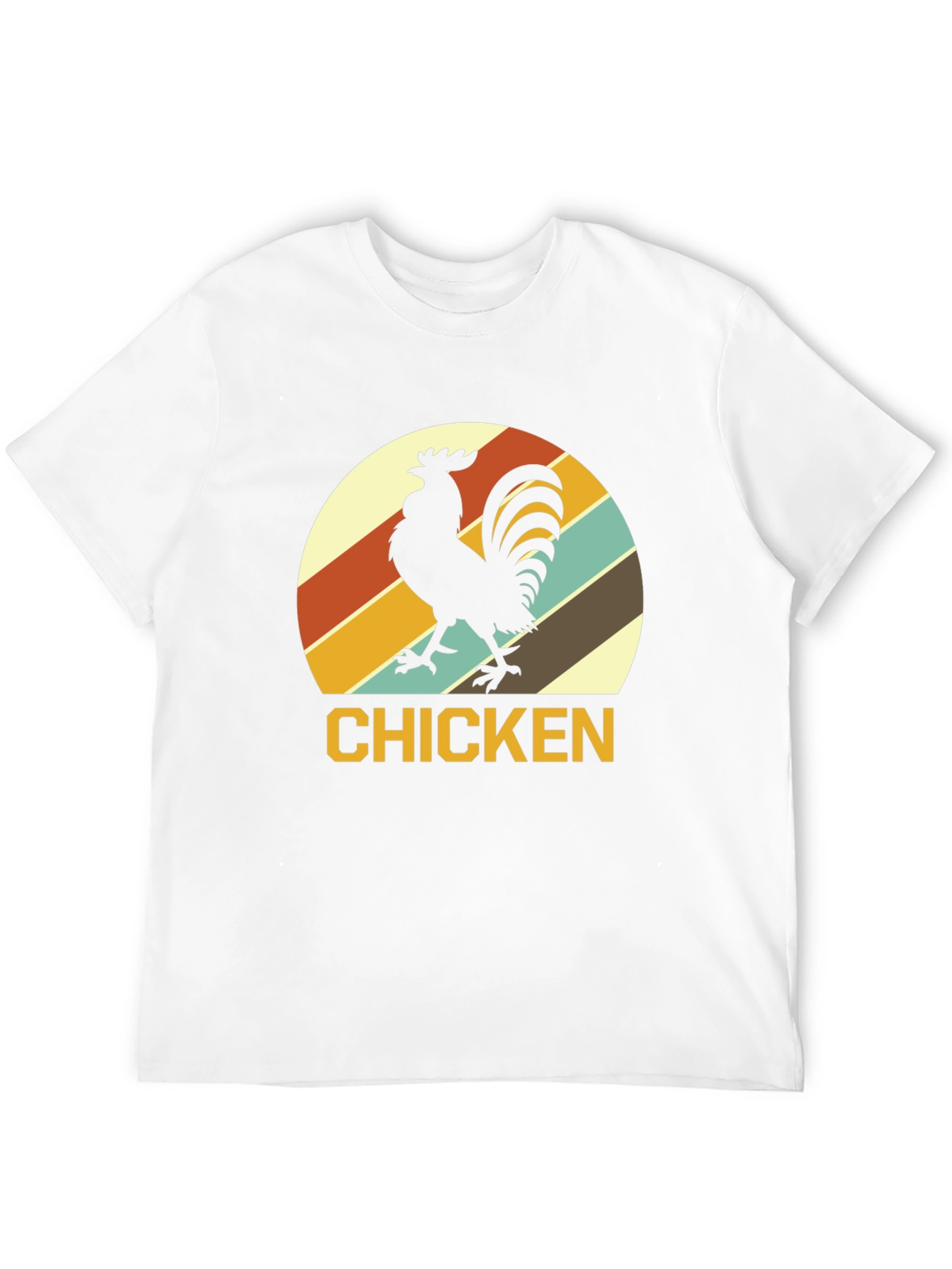Retro Chicken Graphic T-Shirt - Black
