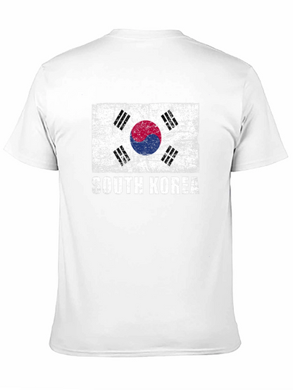 South Korea Flag Graphic Tee - Distressed Design