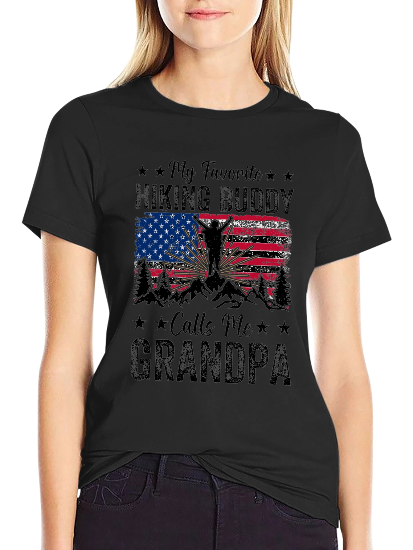 Hiking Buddy Grandpa T-Shirt