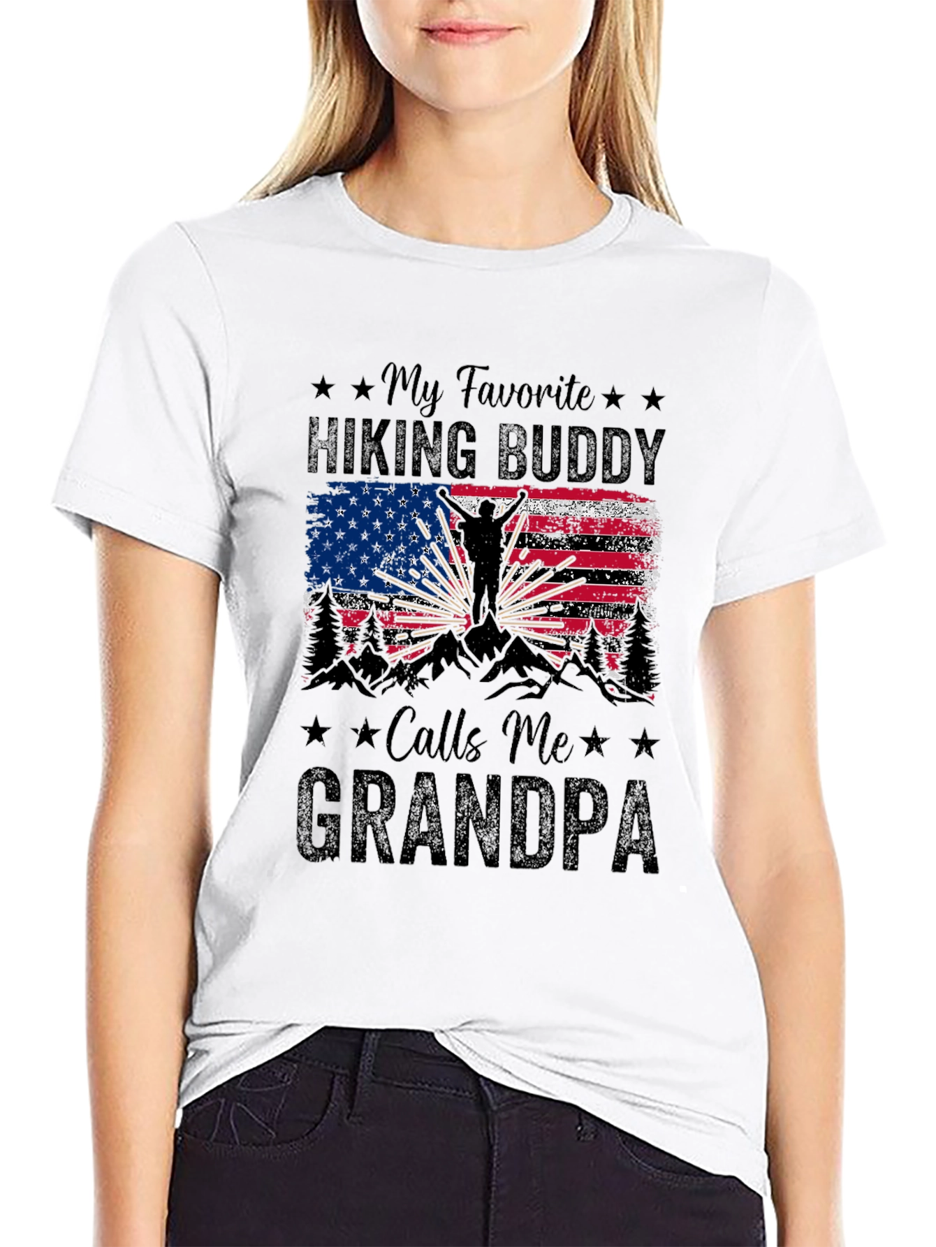 Hiking Buddy Grandpa T-Shirt