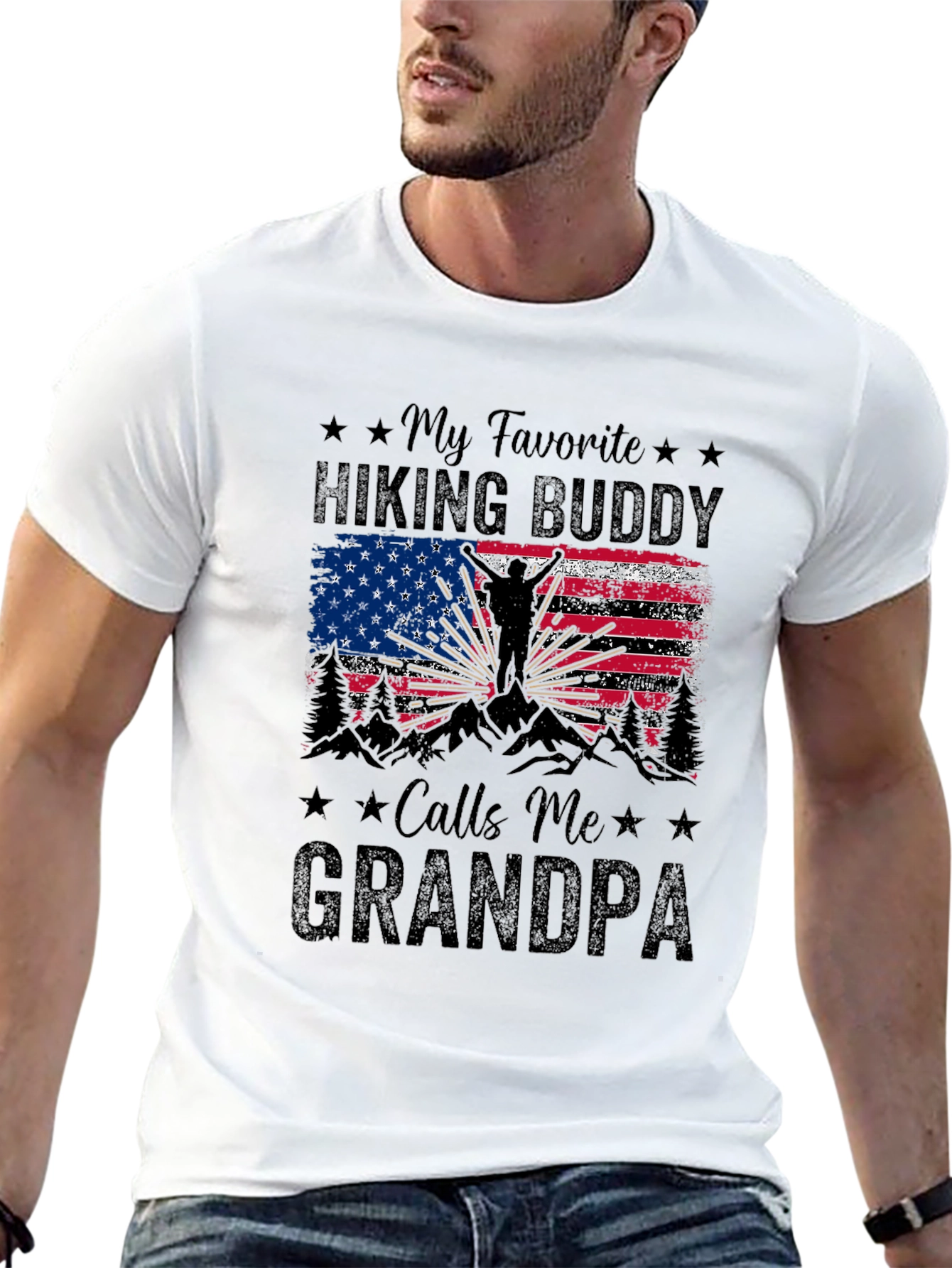 Hiking Buddy Grandpa T-Shirt