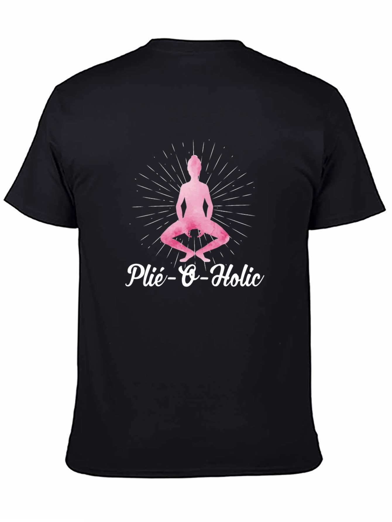 Plié-O-Holic Black T-Shirt for Ballet Lovers