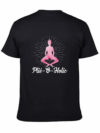 Plié-O-Holic Black T-Shirt for Ballet Lovers