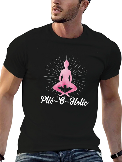 Plié-O-Holic Black T-Shirt for Ballet Lovers