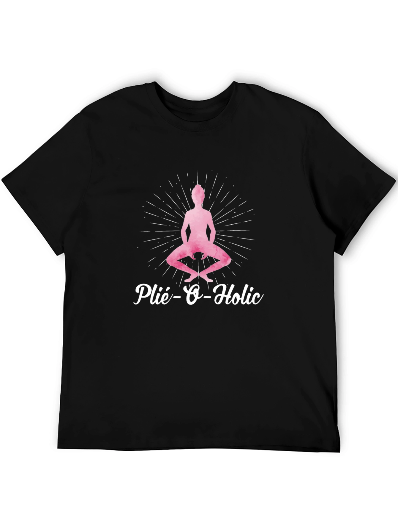 Plié-O-Holic Black T-Shirt for Ballet Lovers