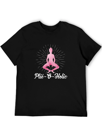 Plié-O-Holic Black T-Shirt for Ballet Lovers