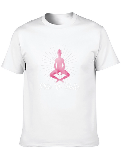 Plié-O-Holic Black T-Shirt for Ballet Lovers