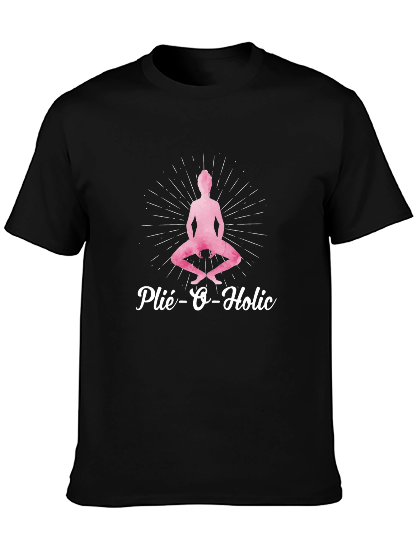 Plié-O-Holic Black T-Shirt for Ballet Lovers