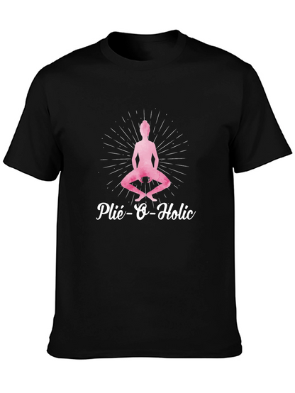 Plié-O-Holic Black T-Shirt for Ballet Lovers