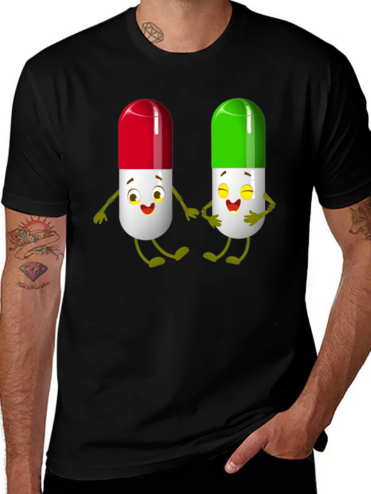 Pill Pals Graphic Tee - Black Cotton T-Shirt