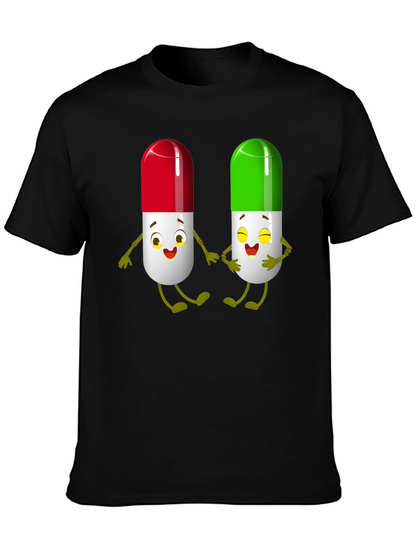 Pill Pals Graphic Tee - Black Cotton T-Shirt