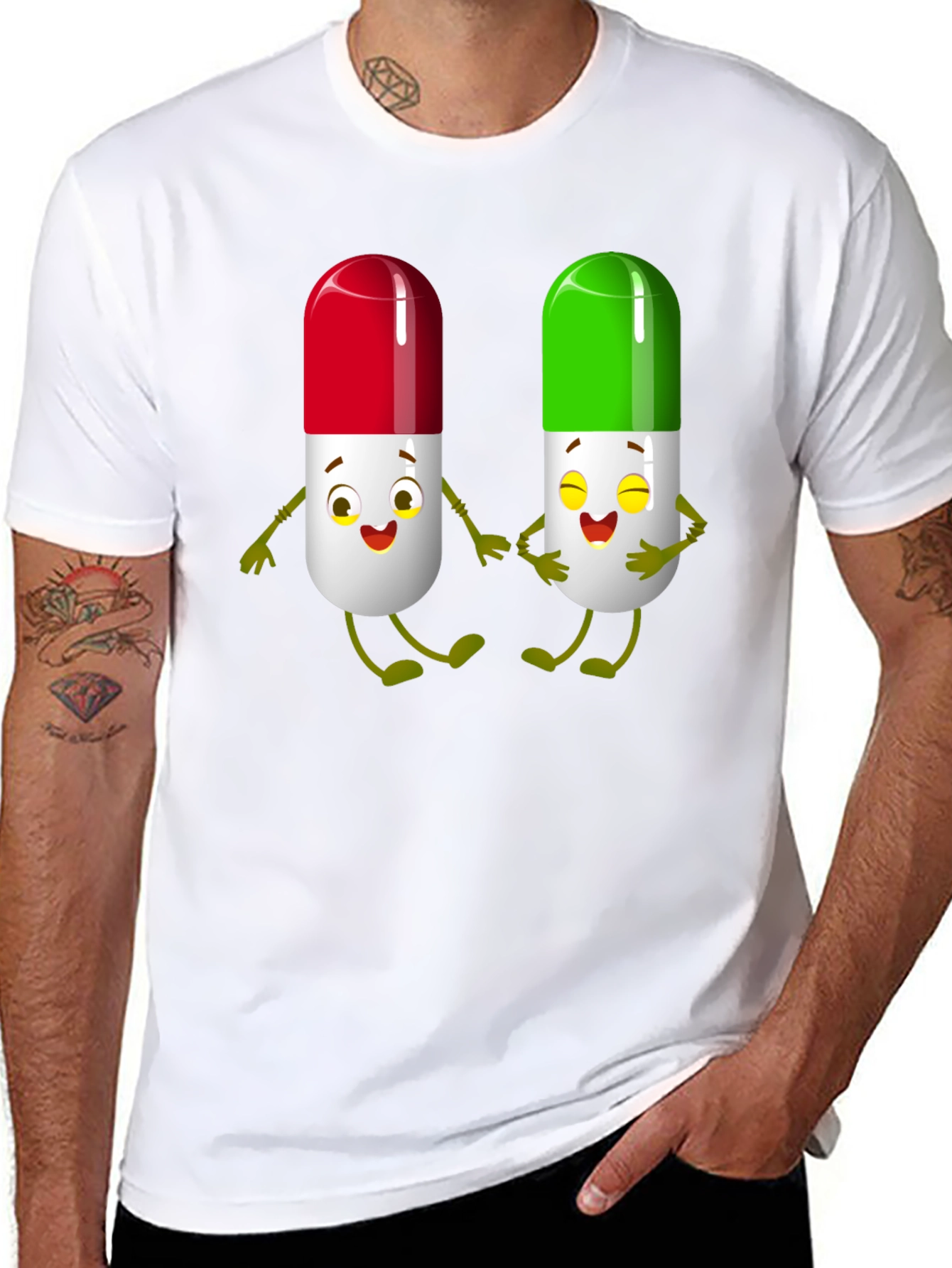 Pill Pals Graphic Tee - Black Cotton T-Shirt