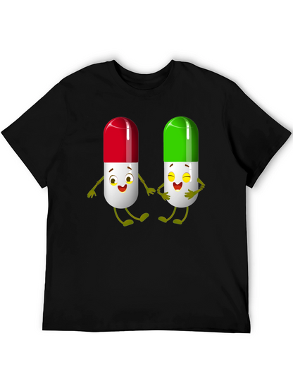 Pill Pals Graphic Tee - Black Cotton T-Shirt