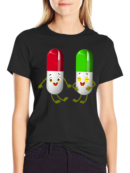 Pill Pals Graphic Tee - Black Cotton T-Shirt