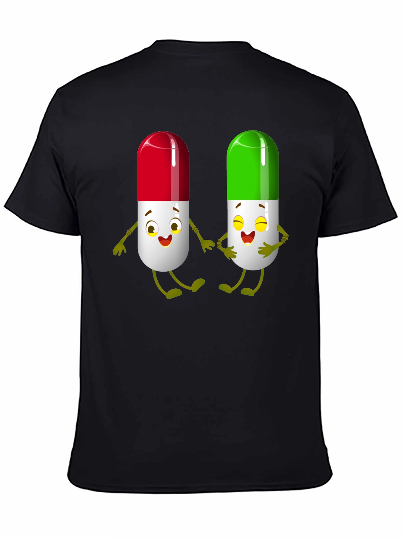 Pill Pals Graphic Tee - Black Cotton T-Shirt