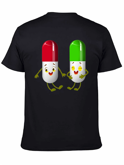 Pill Pals Graphic Tee - Black Cotton T-Shirt