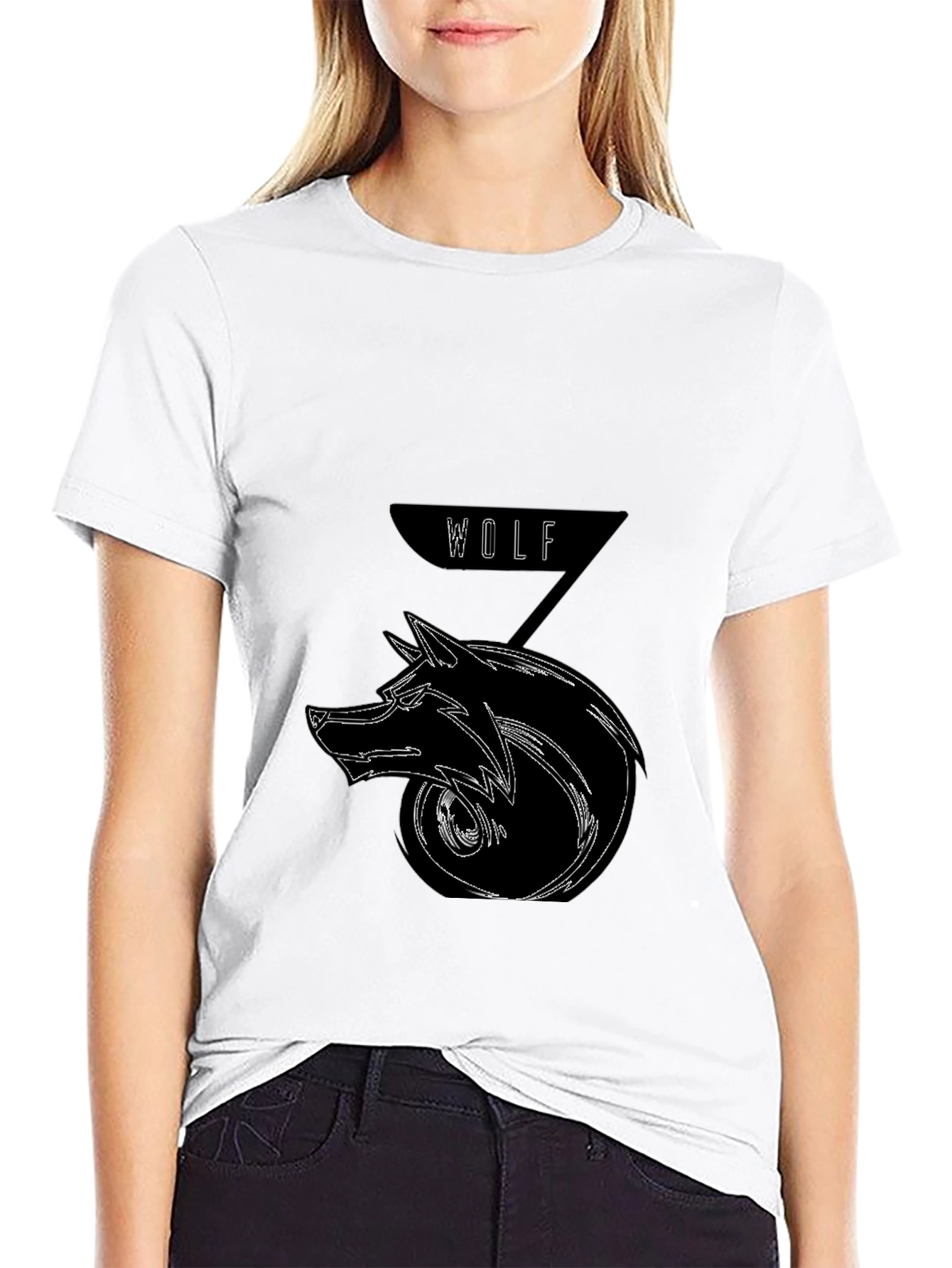 Wolf Graphic Black T-Shirt - Edgy Streetwear