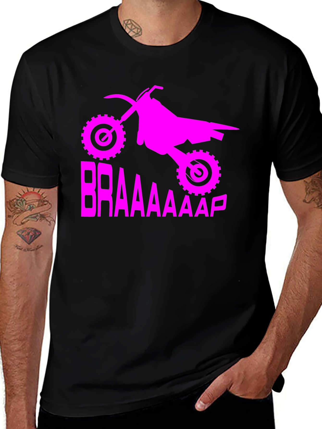 BRAAAP! Motocross Graphic T-Shirt - Black