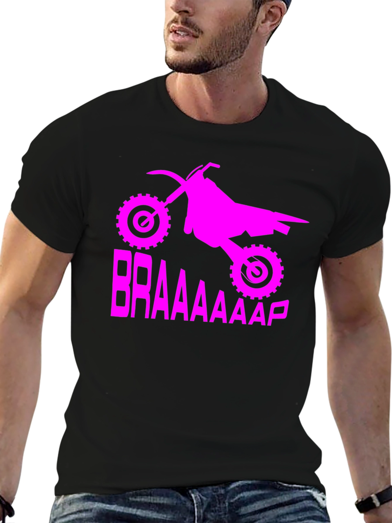 BRAAAP! Motocross Graphic T-Shirt - Black
