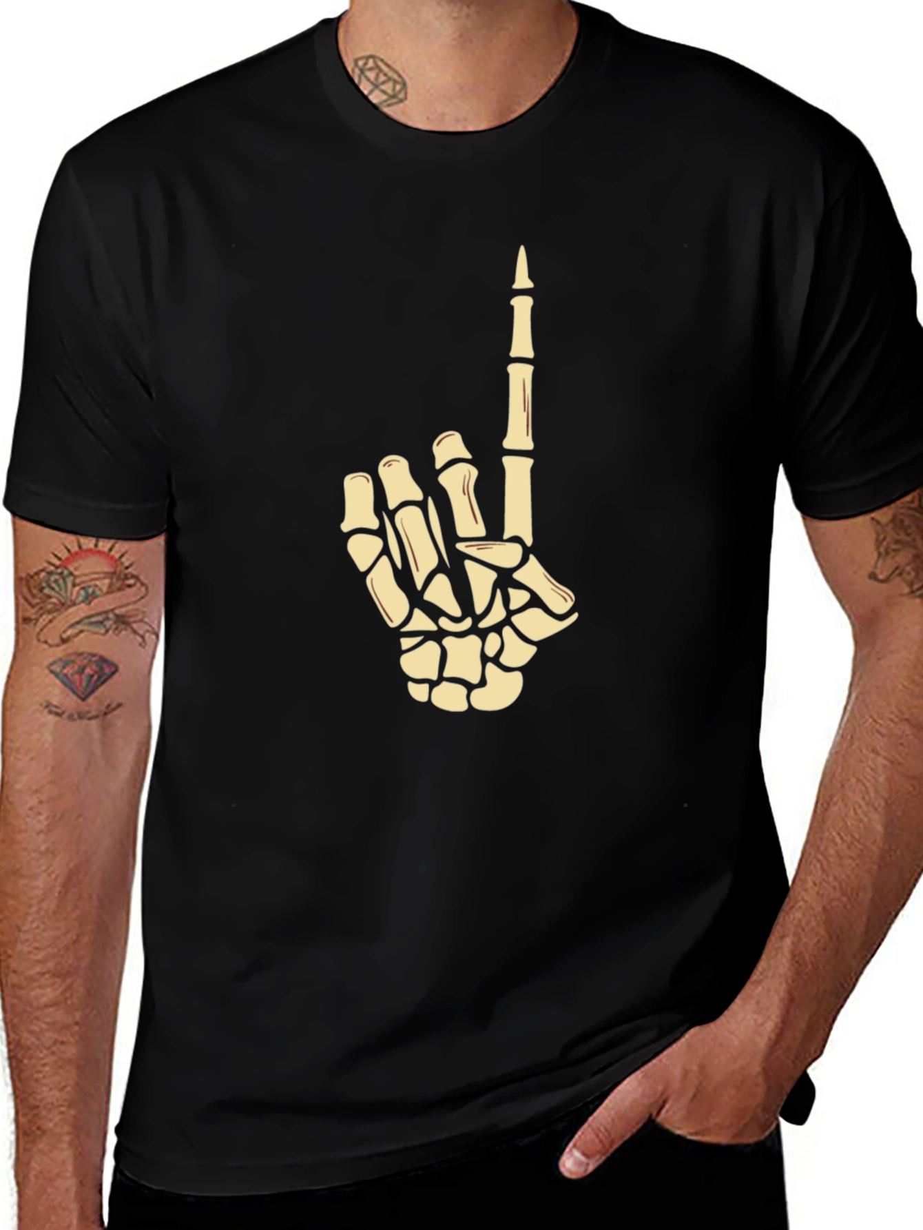 Skeleton Hand Graphic Tee - Number One Fan