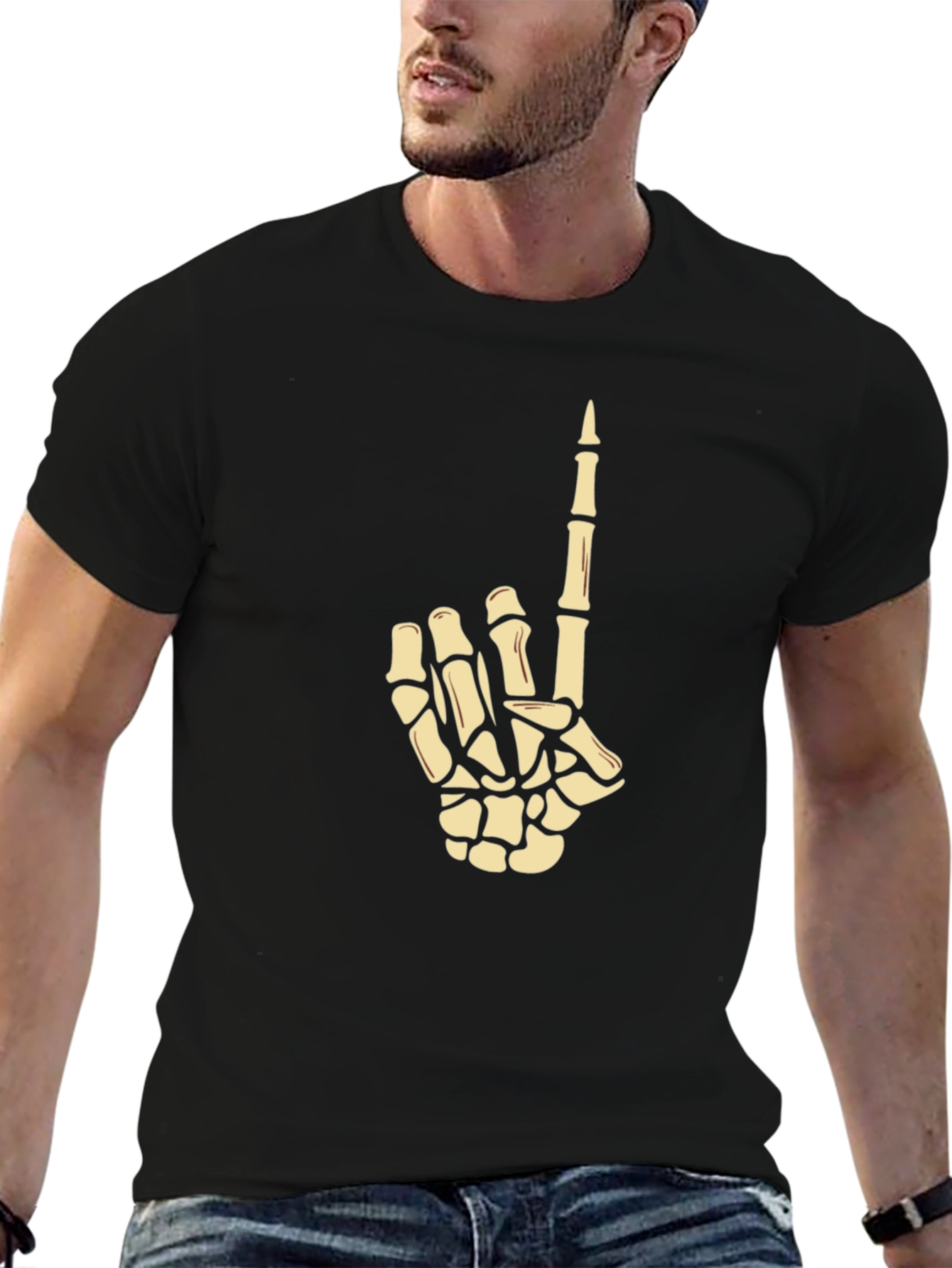 Skeleton Hand Graphic Tee - Number One Fan