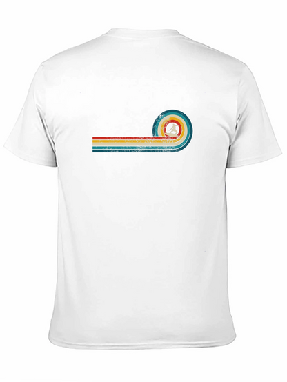Retro Surfer Graphic Tee - Black Cotton T-Shirt