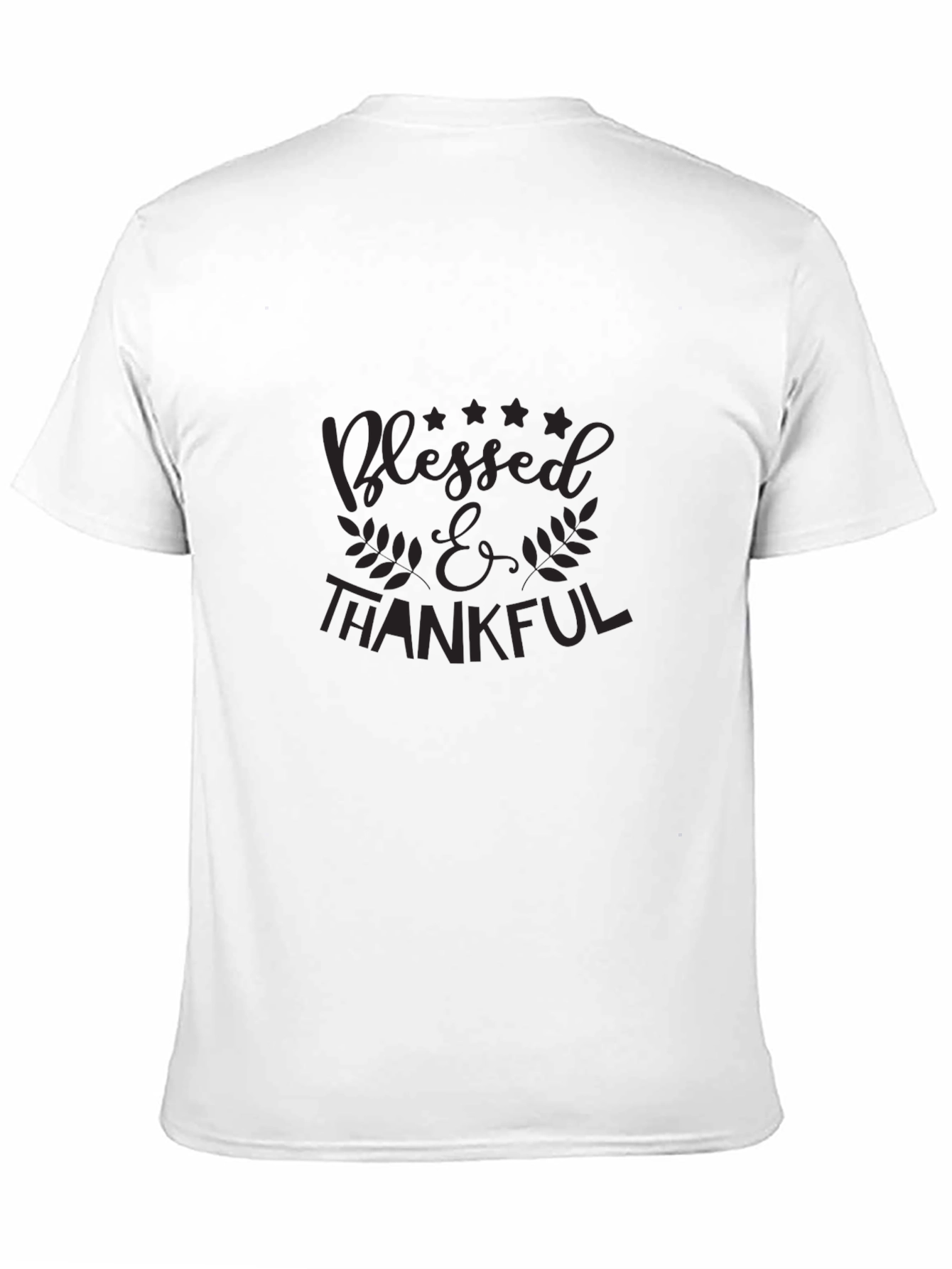 Blessed & Thankful Black Graphic Tee